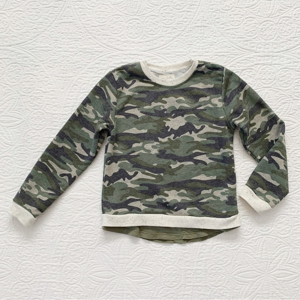 Miki Miette Kids Sweatshirt, Green‎ Camo